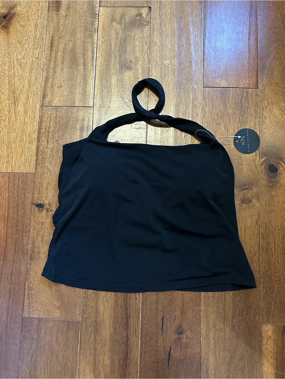 Klassy Network Black Twist-Halter Camisole